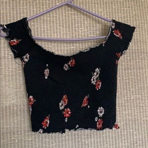 Off the shoulder cropped top!!